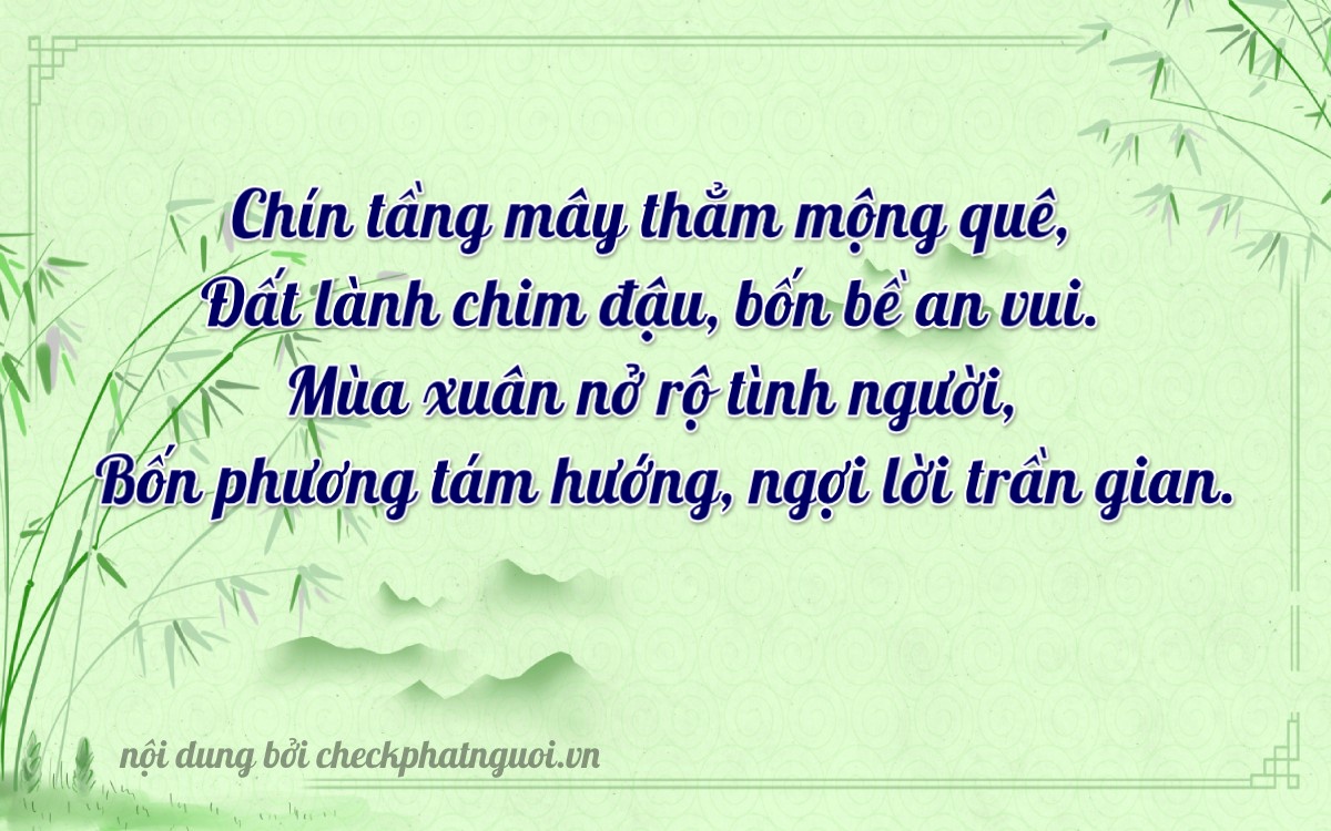 Bài thơ ý nghĩa cho <b>biển số 77G1-91949</b> tại website checkphatnguoi.vn