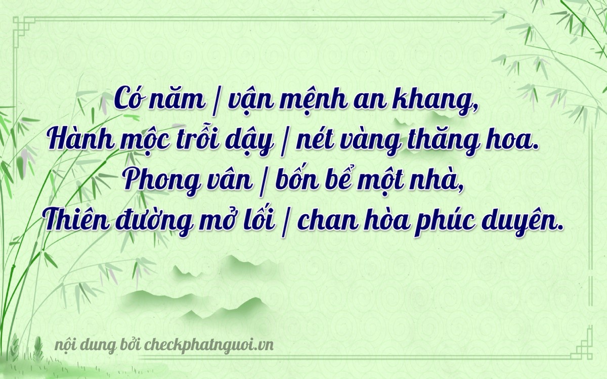 Bài thơ ý nghĩa cho <b>biển số 77H-00536</b> tại website checkphatnguoi.vn