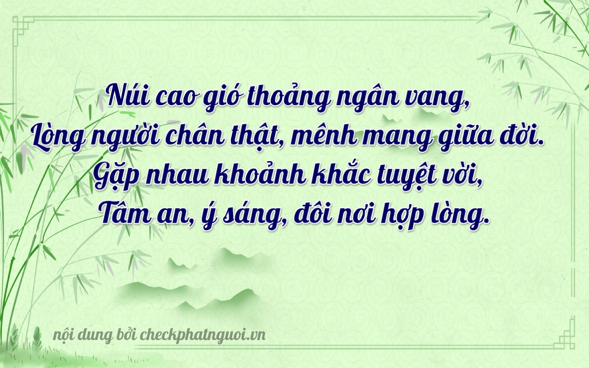 Bài thơ ý nghĩa cho <b>biển số 77H-04956</b> tại website checkphatnguoi.vn