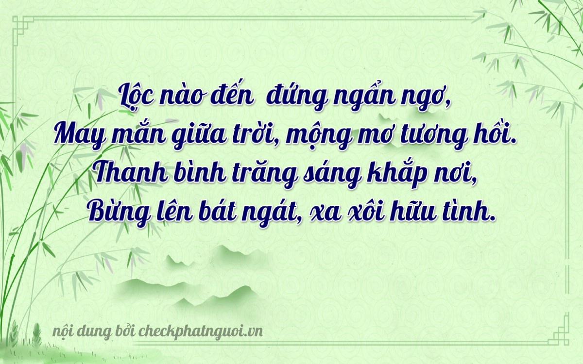 Bài thơ ý nghĩa cho <b>biển số 77H-05630</b> tại website checkphatnguoi.vn