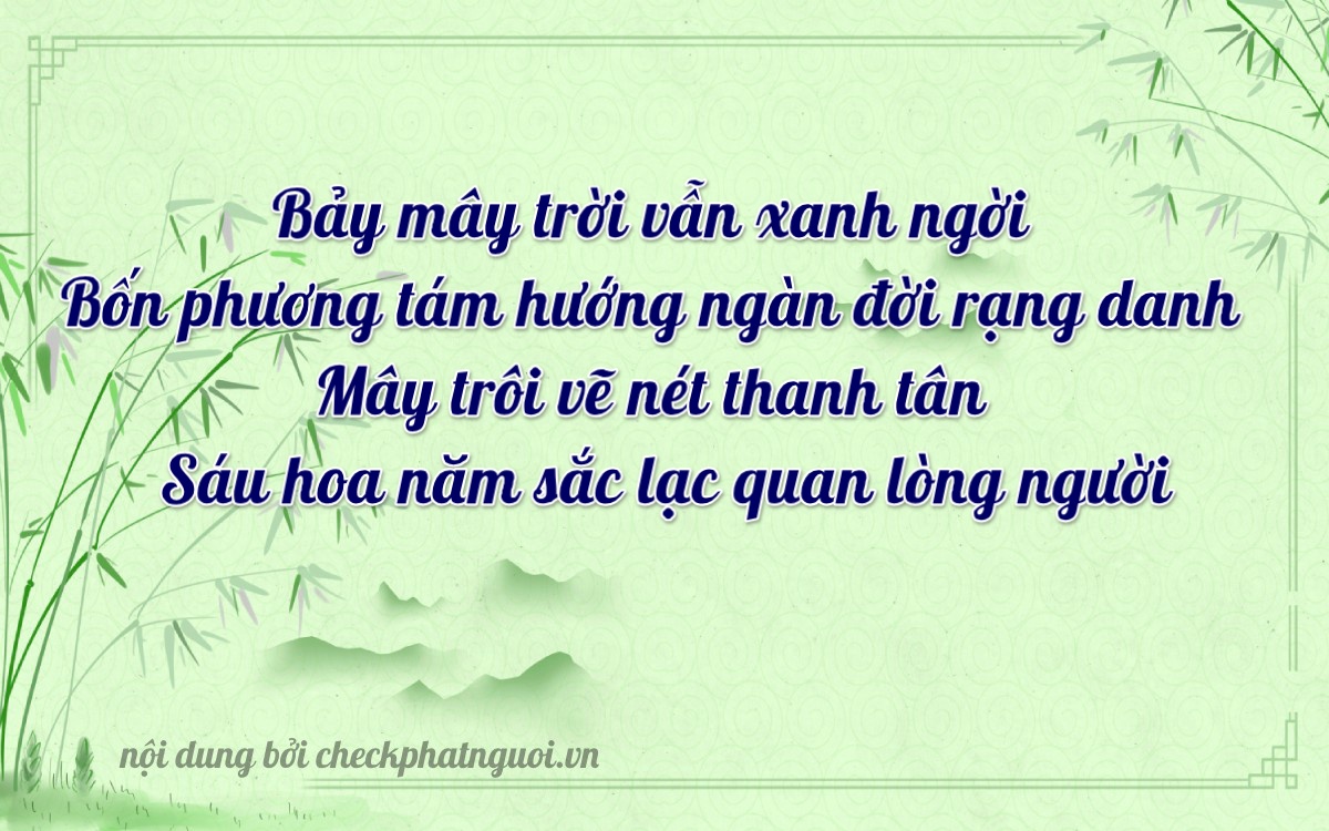 Bài thơ ý nghĩa cho <b>biển số 77H-07746</b> tại website checkphatnguoi.vn