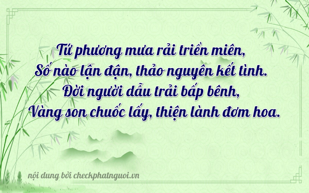 Bài thơ ý nghĩa cho <b>biển số 77H1-44428</b> tại website checkphatnguoi.vn