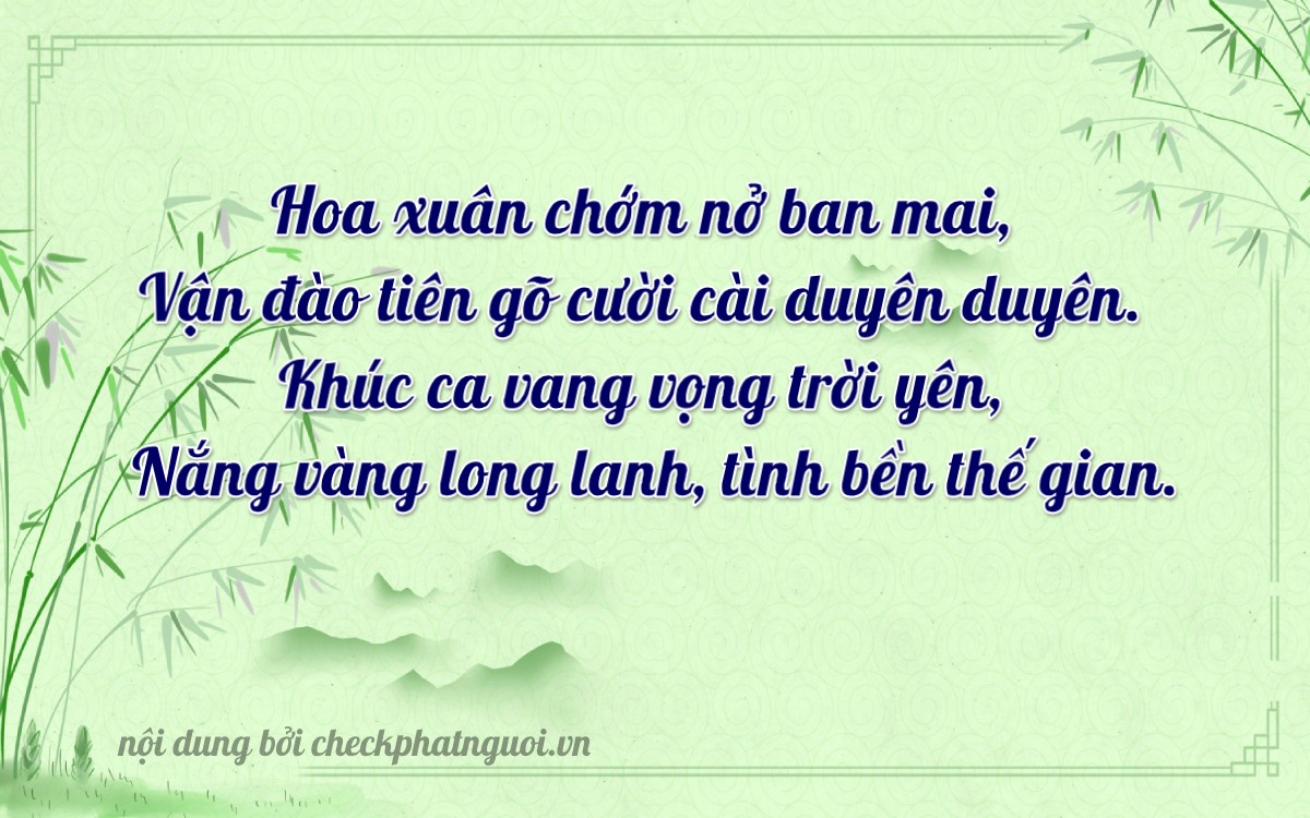 Bài thơ ý nghĩa cho <b>biển số 77L1-02433</b> tại website checkphatnguoi.vn