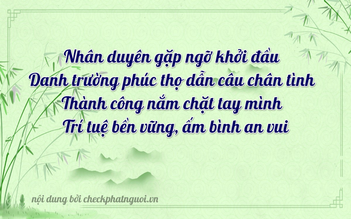 Bài thơ ý nghĩa cho <b>biển số 77L1-11176</b> tại website checkphatnguoi.vn