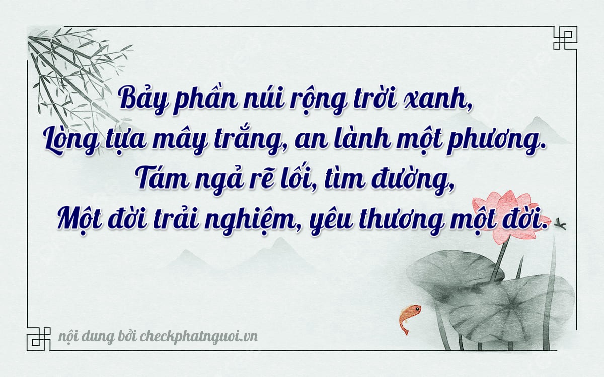 Bài thơ ý nghĩa cho <b>biển số 77L1-70842</b> tại website checkphatnguoi.vn