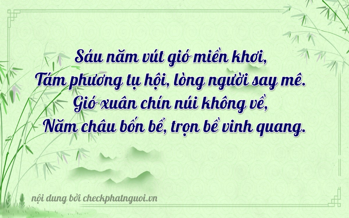 Bài thơ ý nghĩa cho <b>biển số 77L1-96859</b> tại website checkphatnguoi.vn