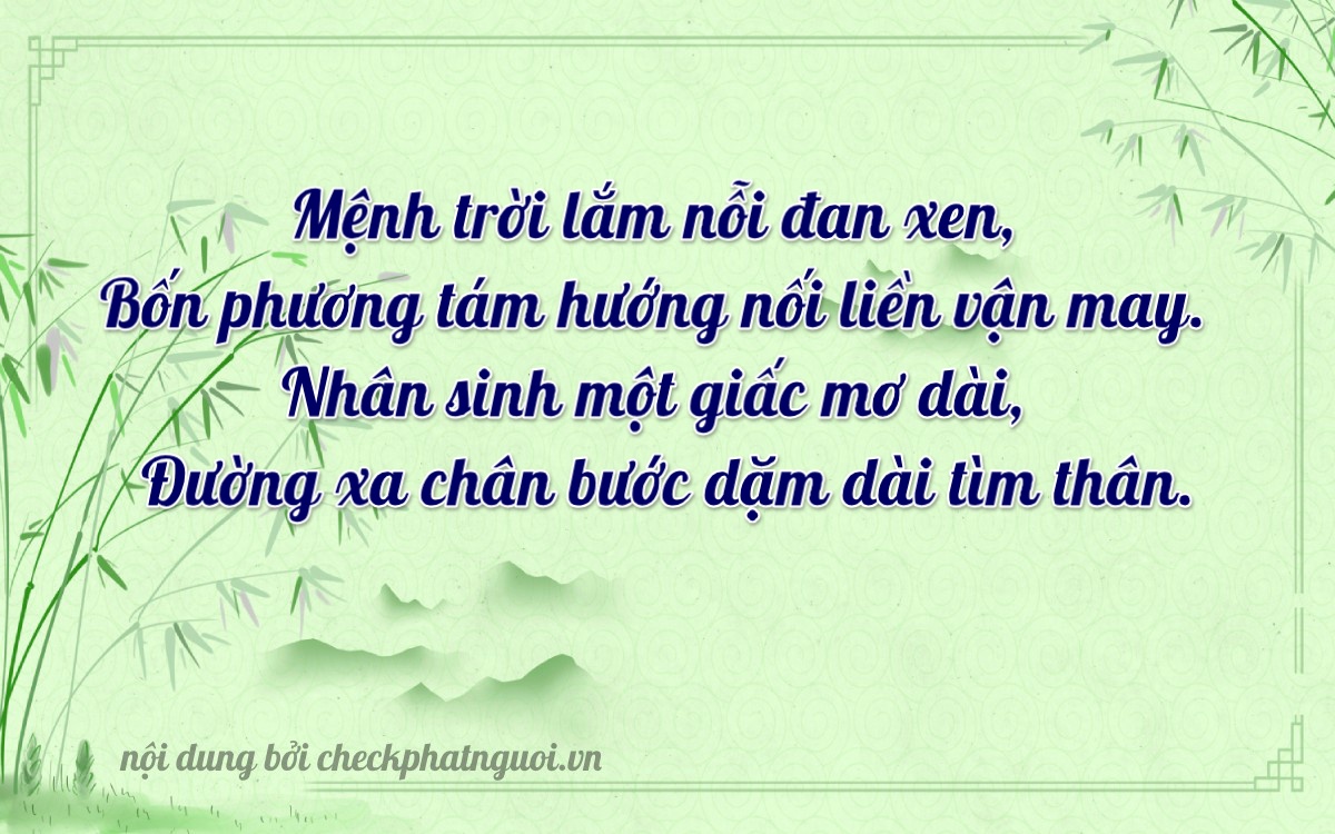 Bài thơ ý nghĩa cho <b>biển số 77L2-18737</b> tại website checkphatnguoi.vn