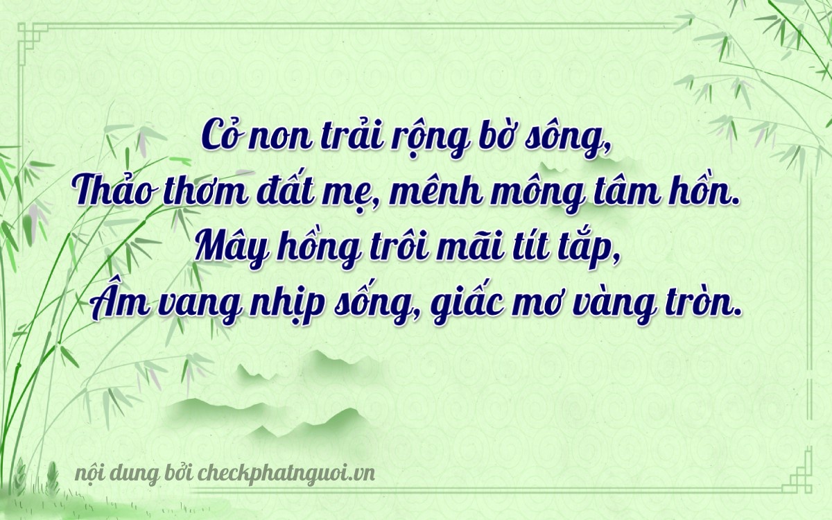 Bài thơ ý nghĩa cho <b>biển số 77L2-21745</b> tại website checkphatnguoi.vn