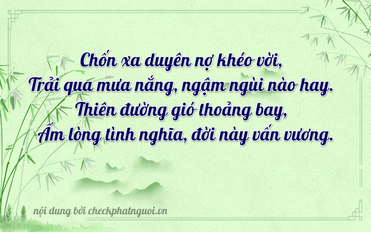 Bài thơ ý nghĩa cho <b>biển số 77L2-38142</b> tại website checkphatnguoi.vn
