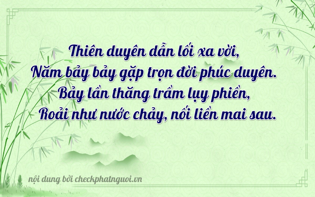 Bài thơ ý nghĩa cho <b>biển số 77L2-77777</b> tại website checkphatnguoi.vn