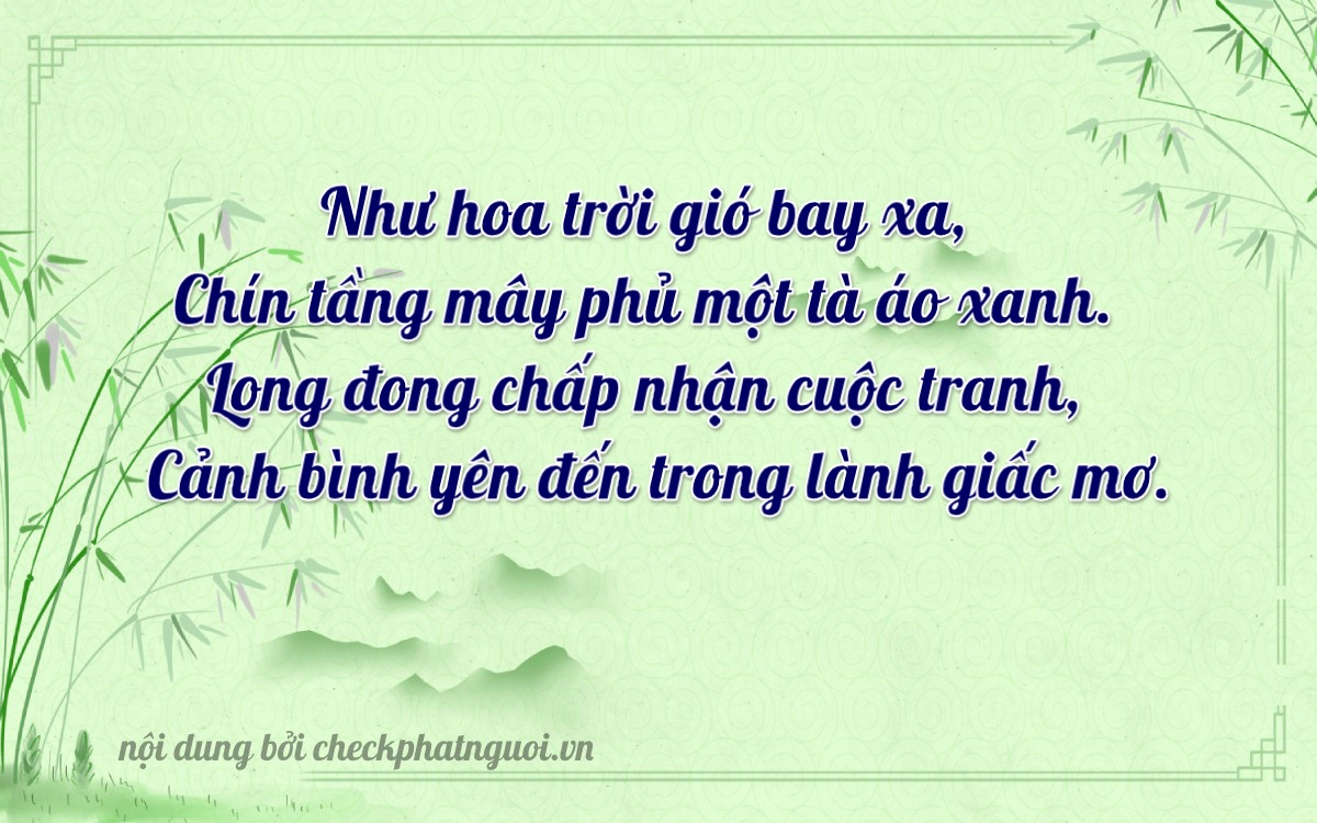 Bài thơ ý nghĩa cho <b>biển số 77M1-08299</b> tại website checkphatnguoi.vn