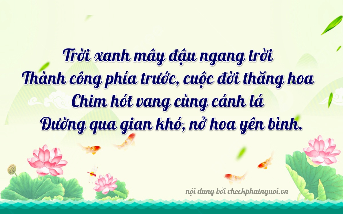 Bài thơ ý nghĩa cho <b>biển số 77M1-08925</b> tại website checkphatnguoi.vn