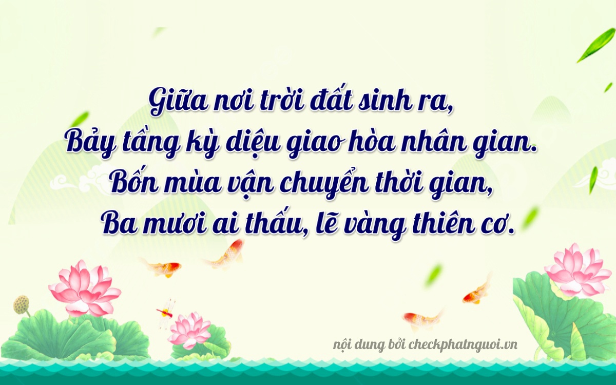 Bài thơ ý nghĩa cho <b>biển số 77M-47731</b> tại website checkphatnguoi.vn