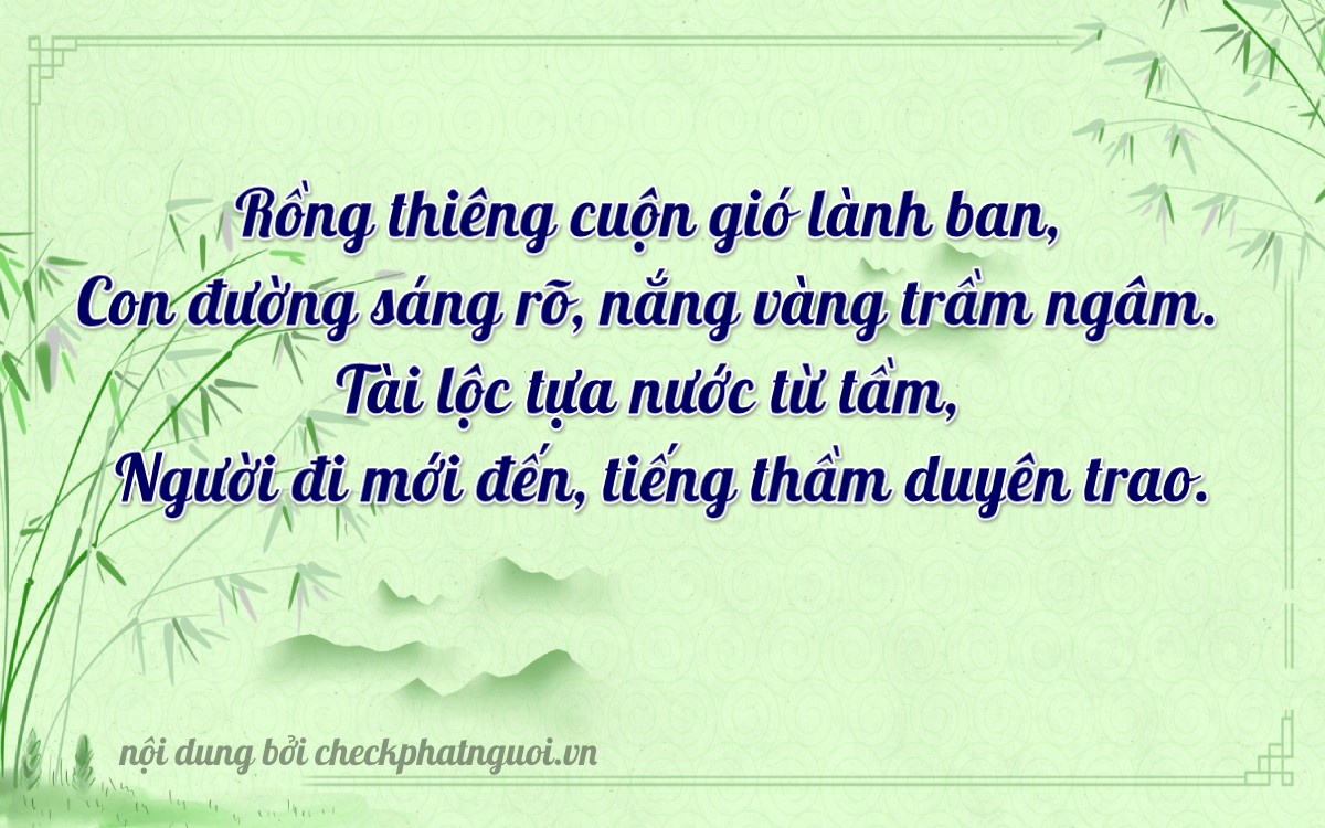Bài thơ ý nghĩa cho <b>biển số 77N1-03469</b> tại website checkphatnguoi.vn