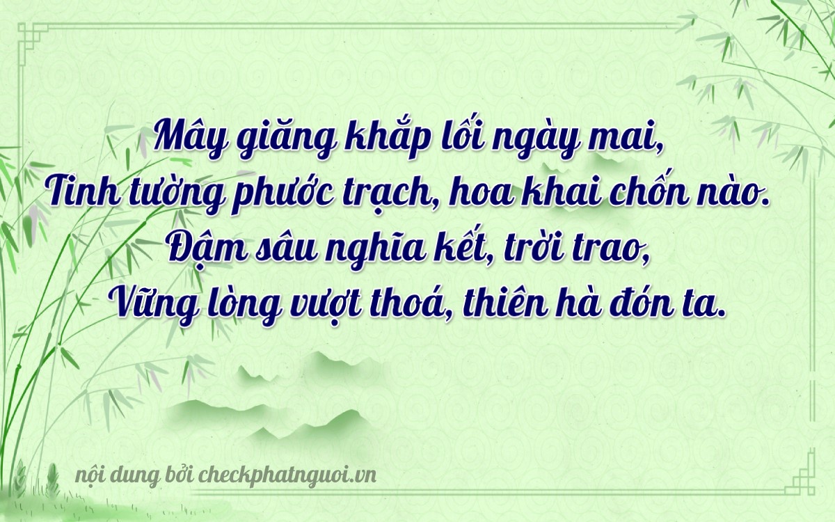 Bài thơ ý nghĩa cho <b>biển số 77N-46226</b> tại website checkphatnguoi.vn