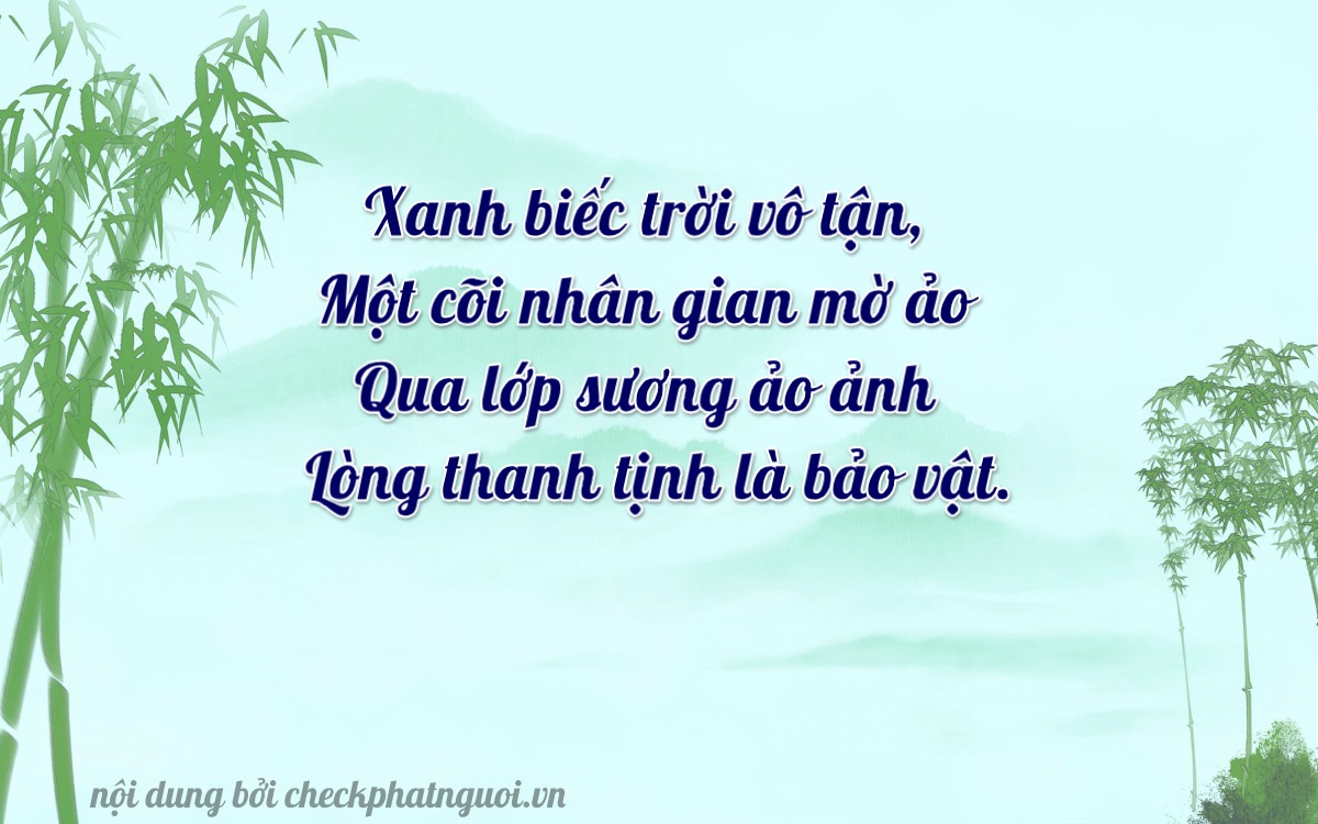 Bài thơ ý nghĩa cho <b>biển số 77N-54061</b> tại website checkphatnguoi.vn