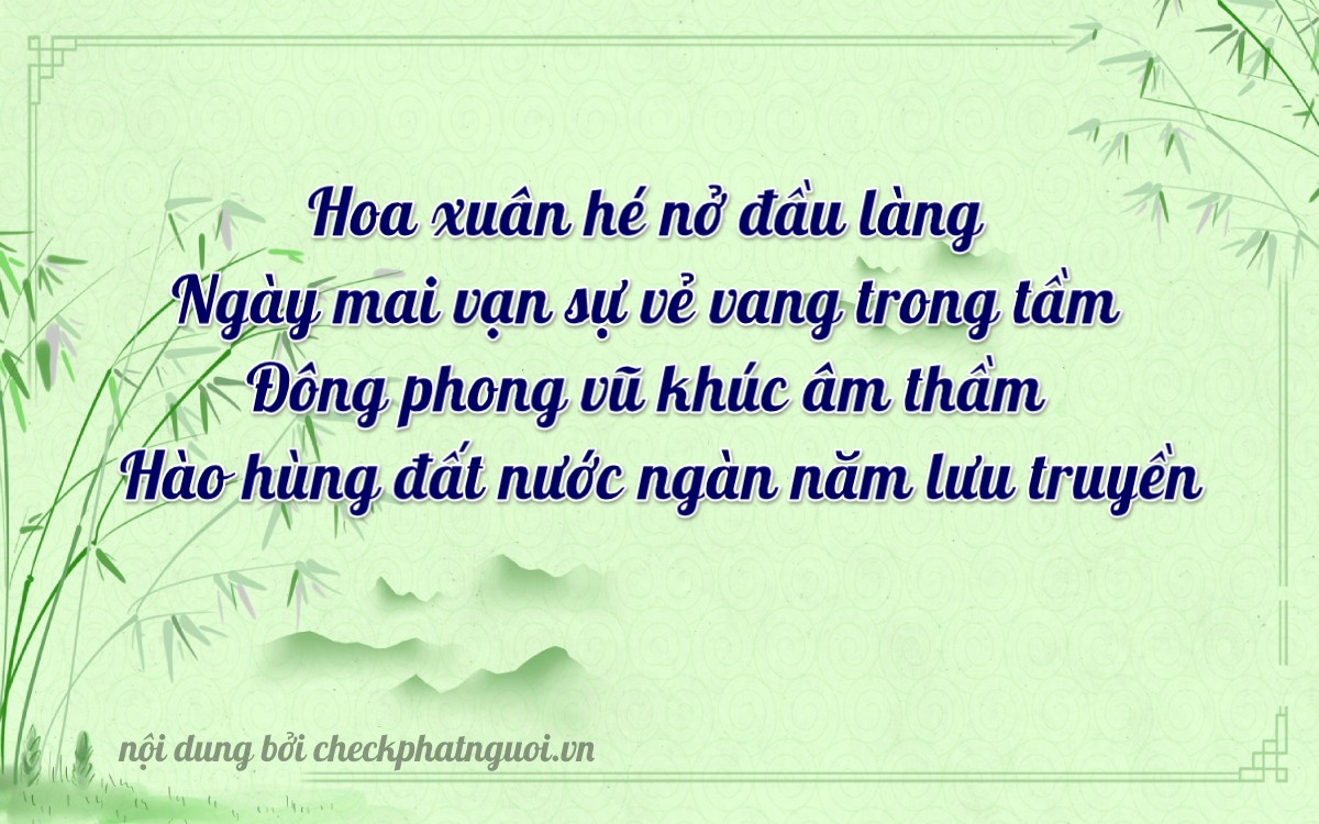 Bài thơ ý nghĩa cho <b>biển số 78A-01913</b> tại website checkphatnguoi.vn