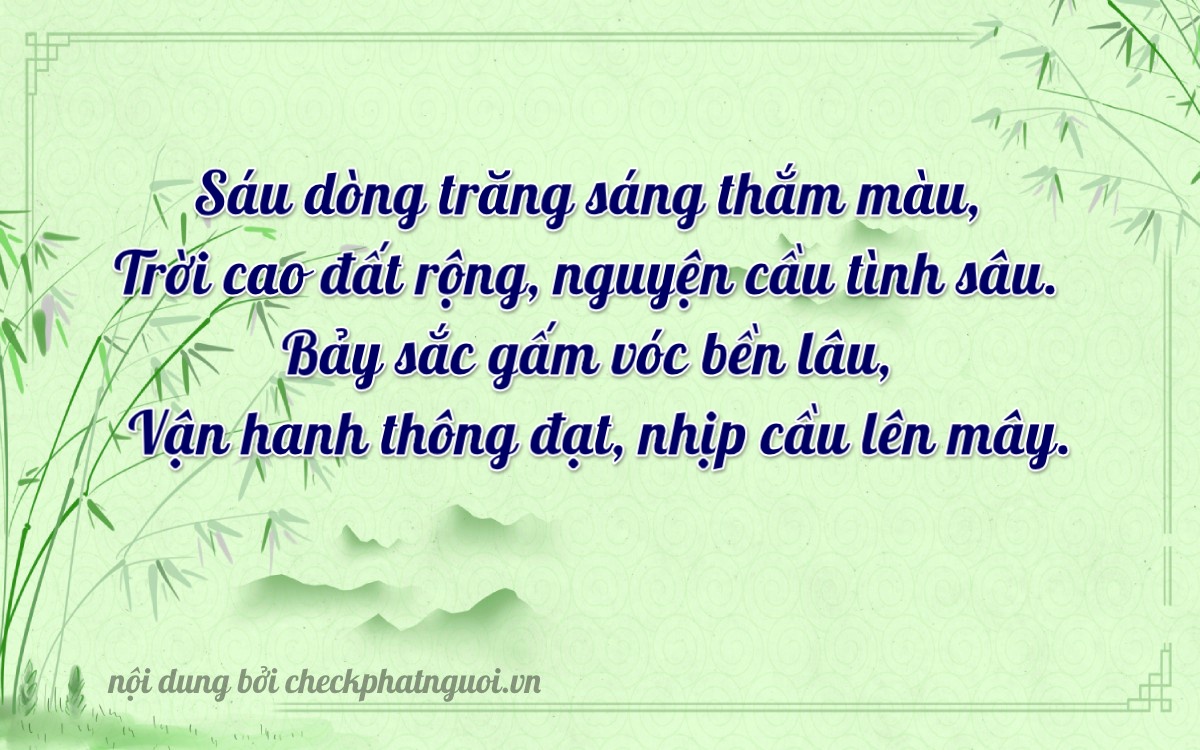 Bài thơ ý nghĩa cho <b>biển số 78A-06367</b> tại website checkphatnguoi.vn