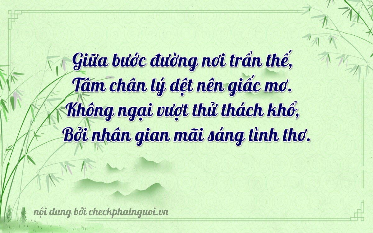 Bài thơ ý nghĩa cho <b>biển số 78A-09883</b> tại website checkphatnguoi.vn