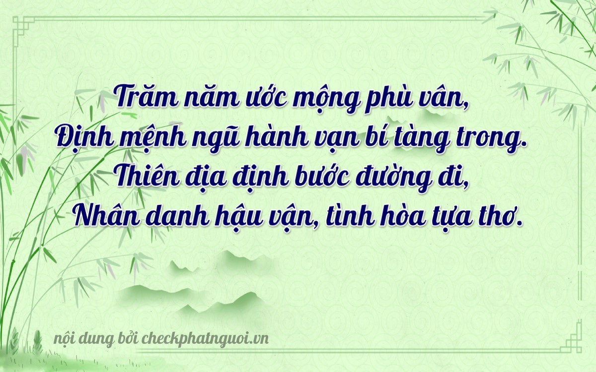Bài thơ ý nghĩa cho <b>biển số 78A-11726</b> tại website checkphatnguoi.vn