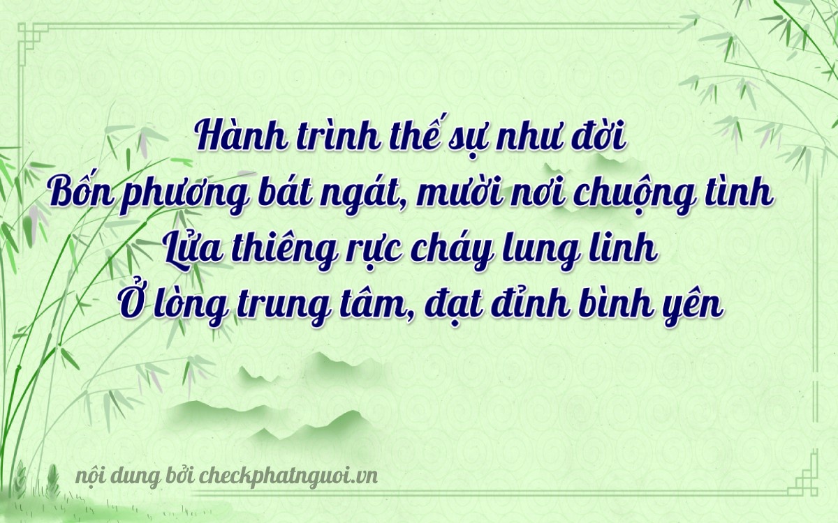 Bài thơ ý nghĩa cho <b>biển số 78A-12124</b> tại website checkphatnguoi.vn