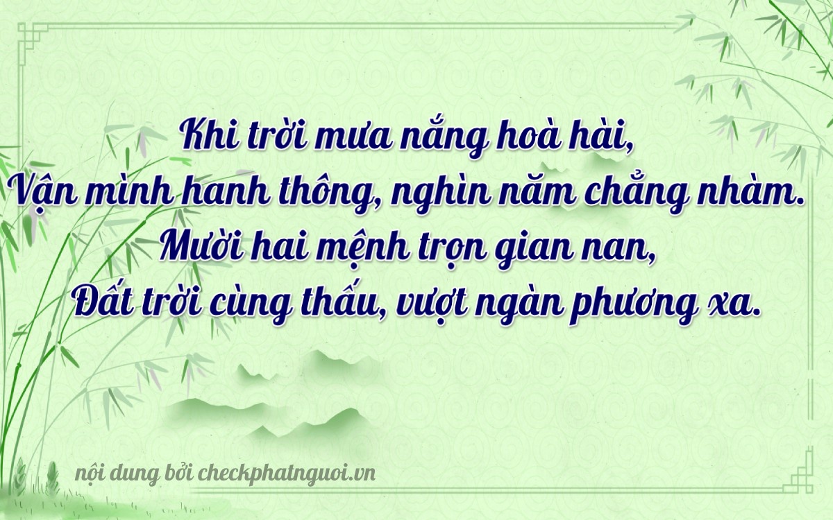 Bài thơ ý nghĩa cho <b>biển số 78A-12610</b> tại website checkphatnguoi.vn