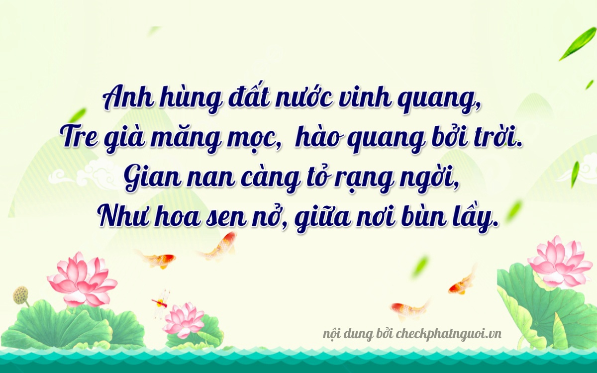 Bài thơ ý nghĩa cho <b>biển số 78A-12837</b> tại website checkphatnguoi.vn
