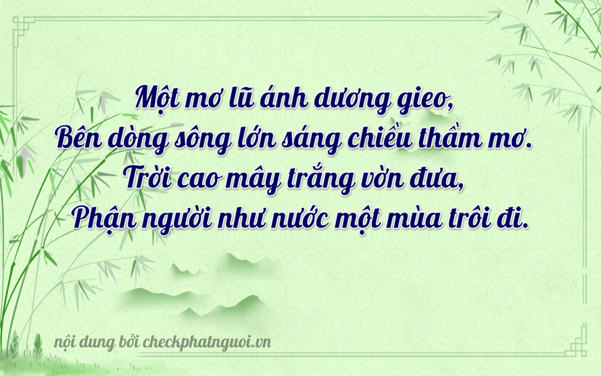 Bài thơ ý nghĩa cho <b>biển số 78A-13440</b> tại website checkphatnguoi.vn