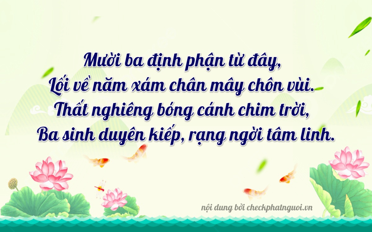 Bài thơ ý nghĩa cho <b>biển số 78A-13753</b> tại website checkphatnguoi.vn