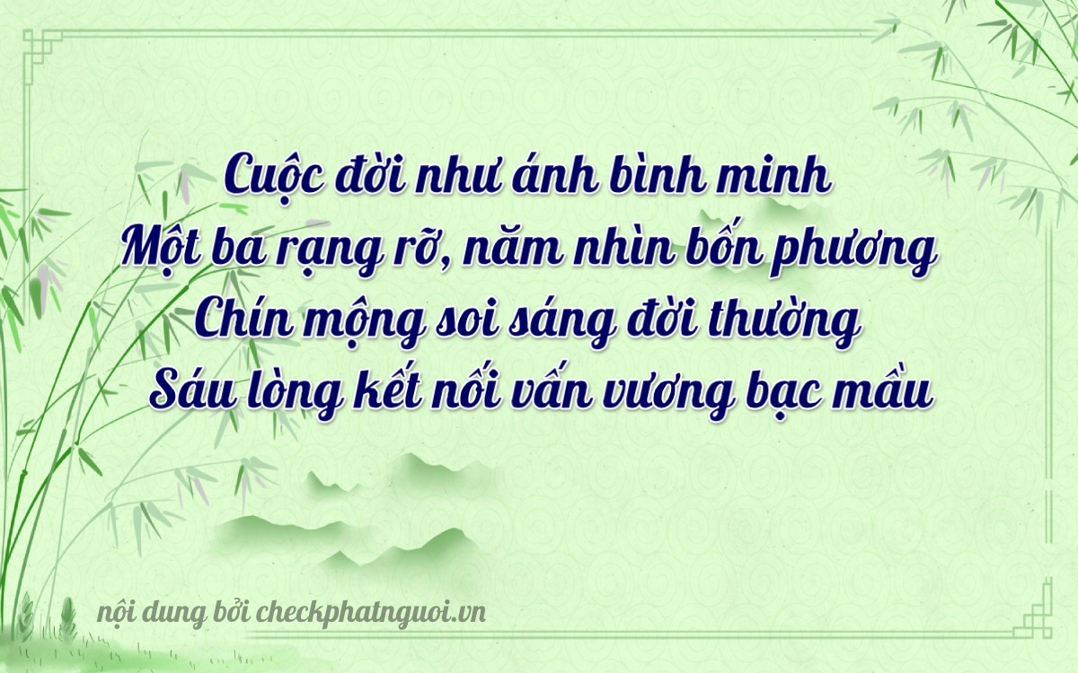 Bài thơ ý nghĩa cho <b>biển số 78A-13966</b> tại website checkphatnguoi.vn