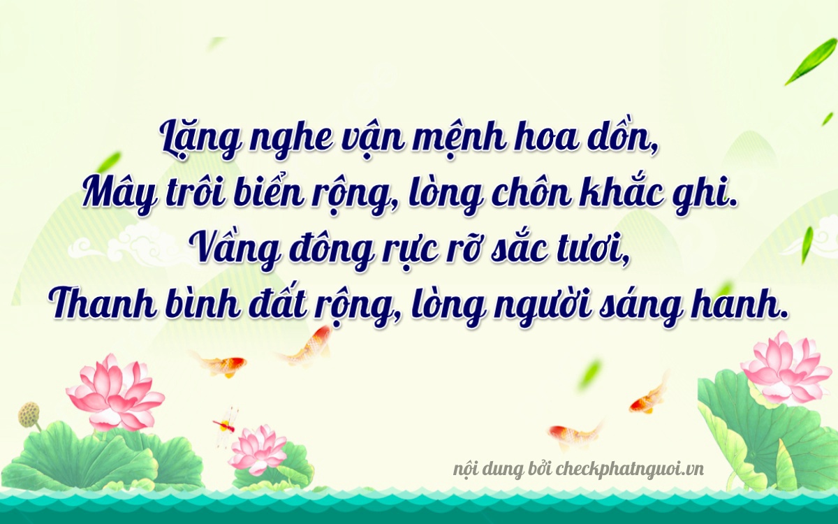 Bài thơ ý nghĩa cho <b>biển số 78A-14028</b> tại website checkphatnguoi.vn