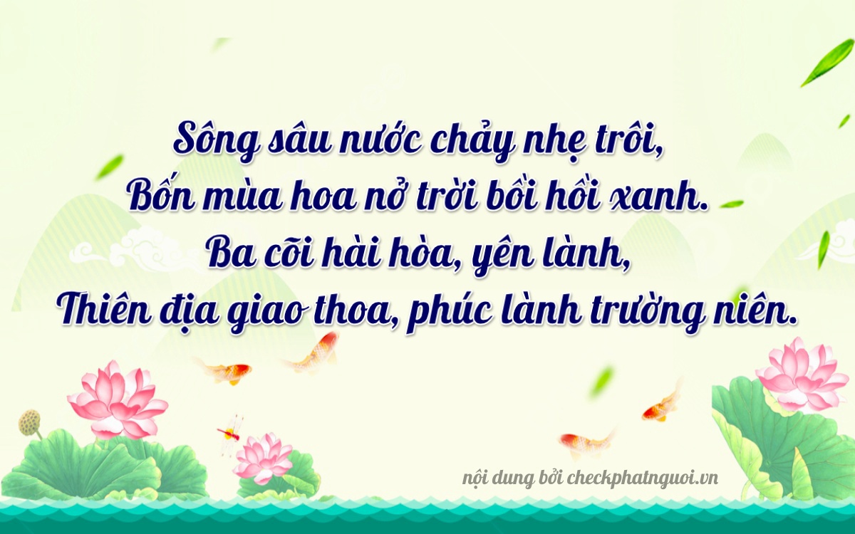 Bài thơ ý nghĩa cho <b>biển số 78A-14336</b> tại website checkphatnguoi.vn