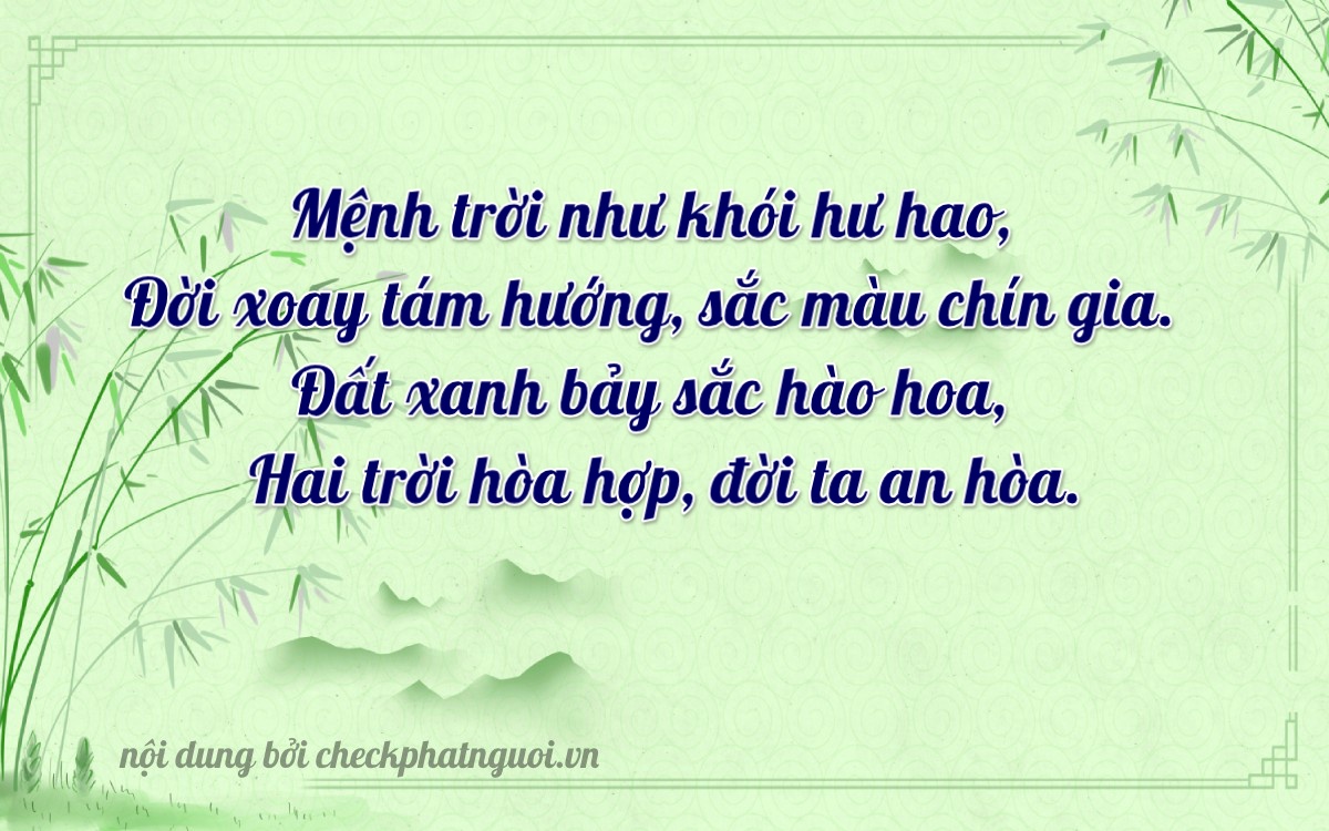 Bài thơ ý nghĩa cho <b>biển số 78A-15827</b> tại website checkphatnguoi.vn