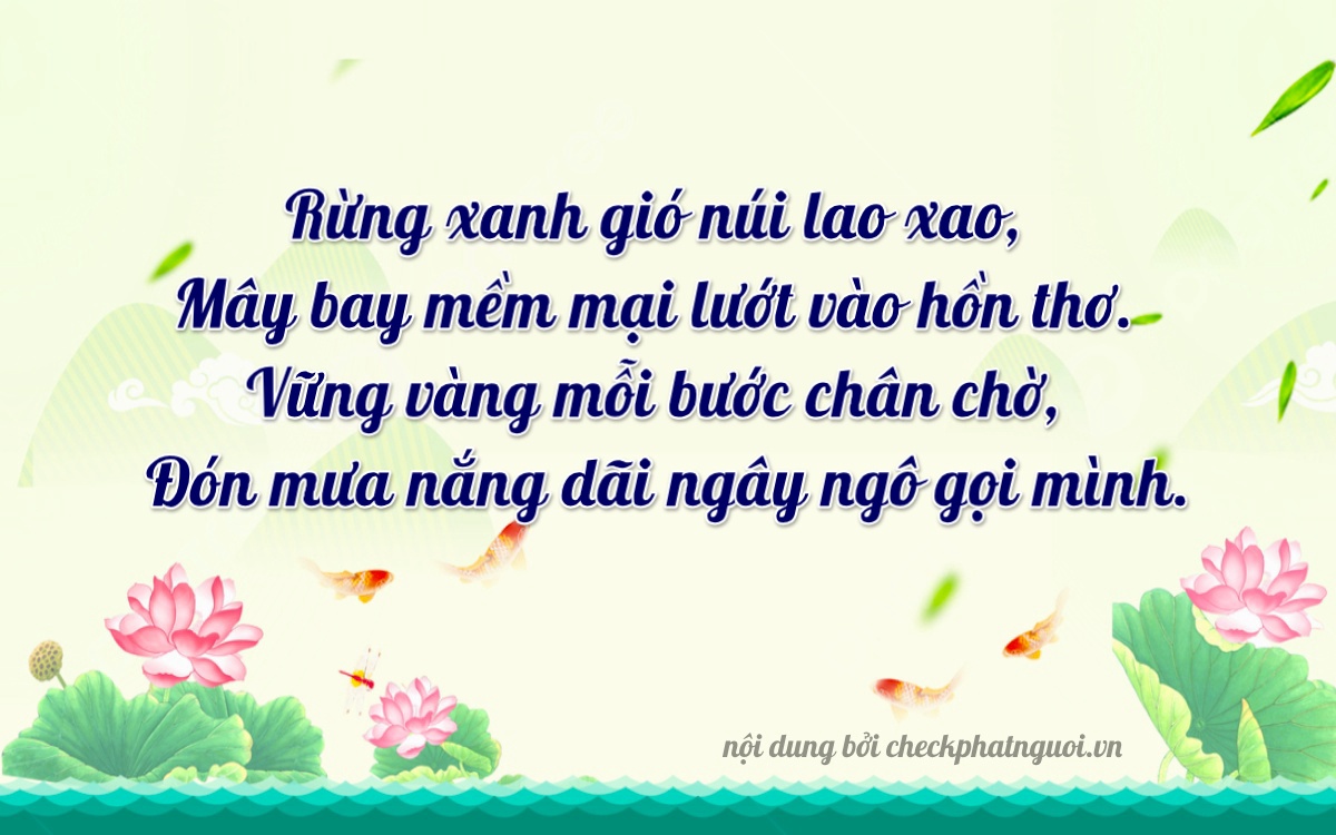 Bài thơ ý nghĩa cho <b>biển số 78A-16296</b> tại website checkphatnguoi.vn