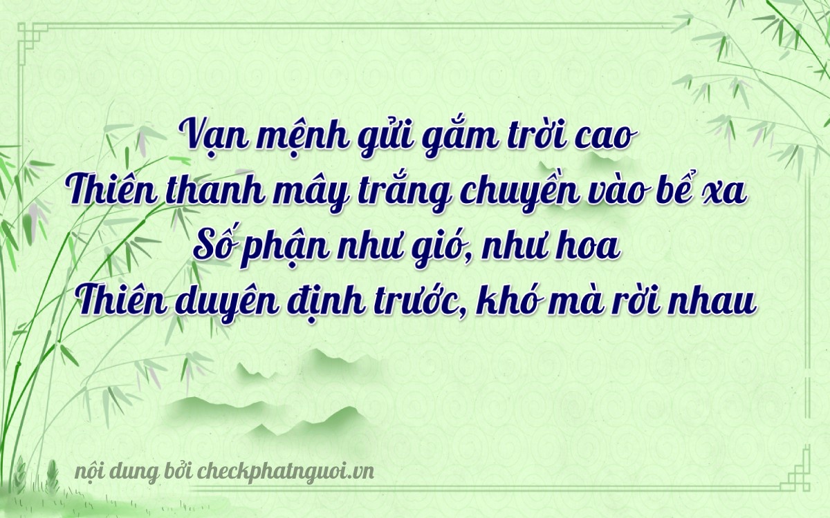Bài thơ ý nghĩa cho <b>biển số 78A-16404</b> tại website checkphatnguoi.vn
