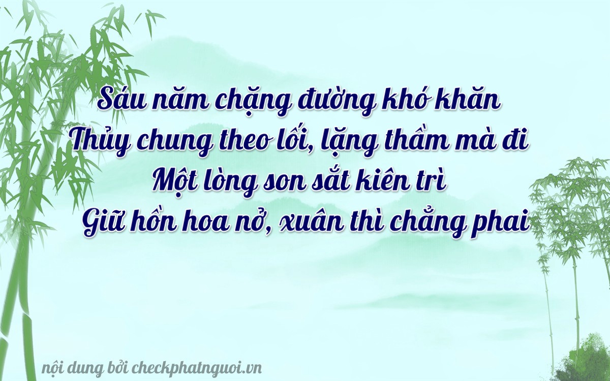 Bài thơ ý nghĩa cho <b>biển số 78A-16416</b> tại website checkphatnguoi.vn