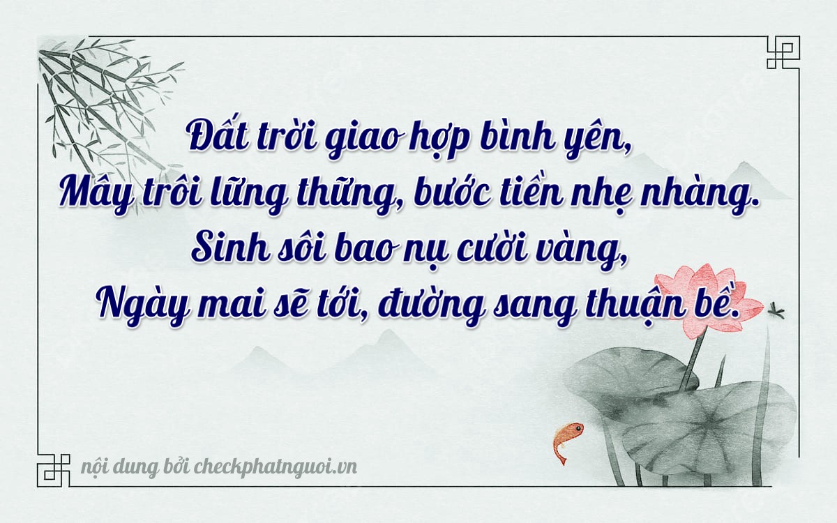 Bài thơ ý nghĩa cho <b>biển số 78A-16965</b> tại website checkphatnguoi.vn