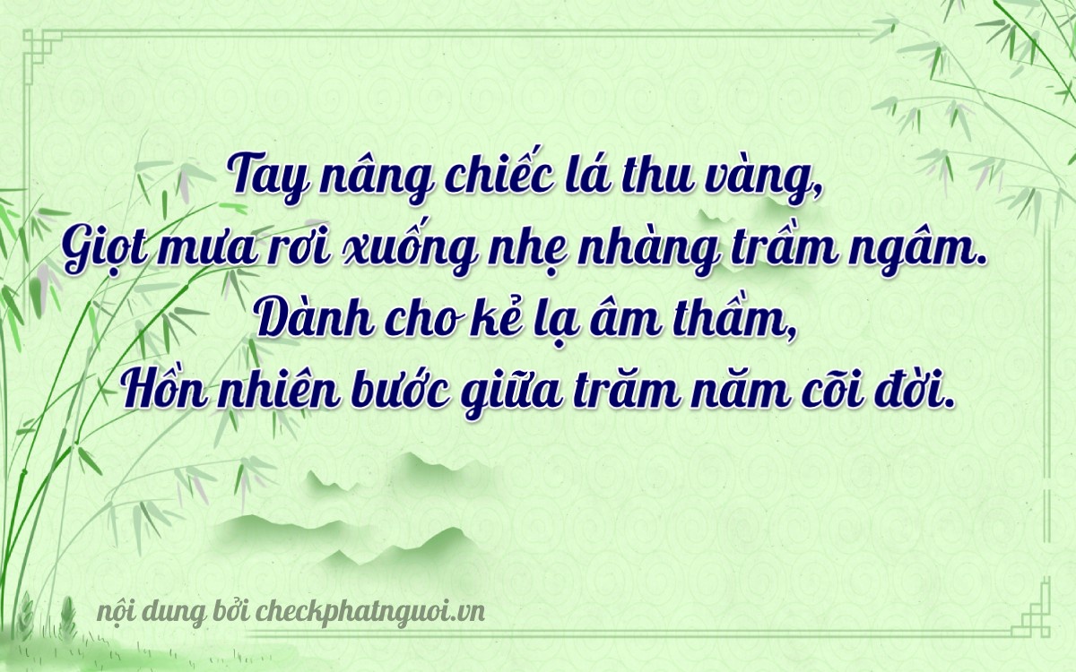 Bài thơ ý nghĩa cho <b>biển số 78A-17252</b> tại website checkphatnguoi.vn