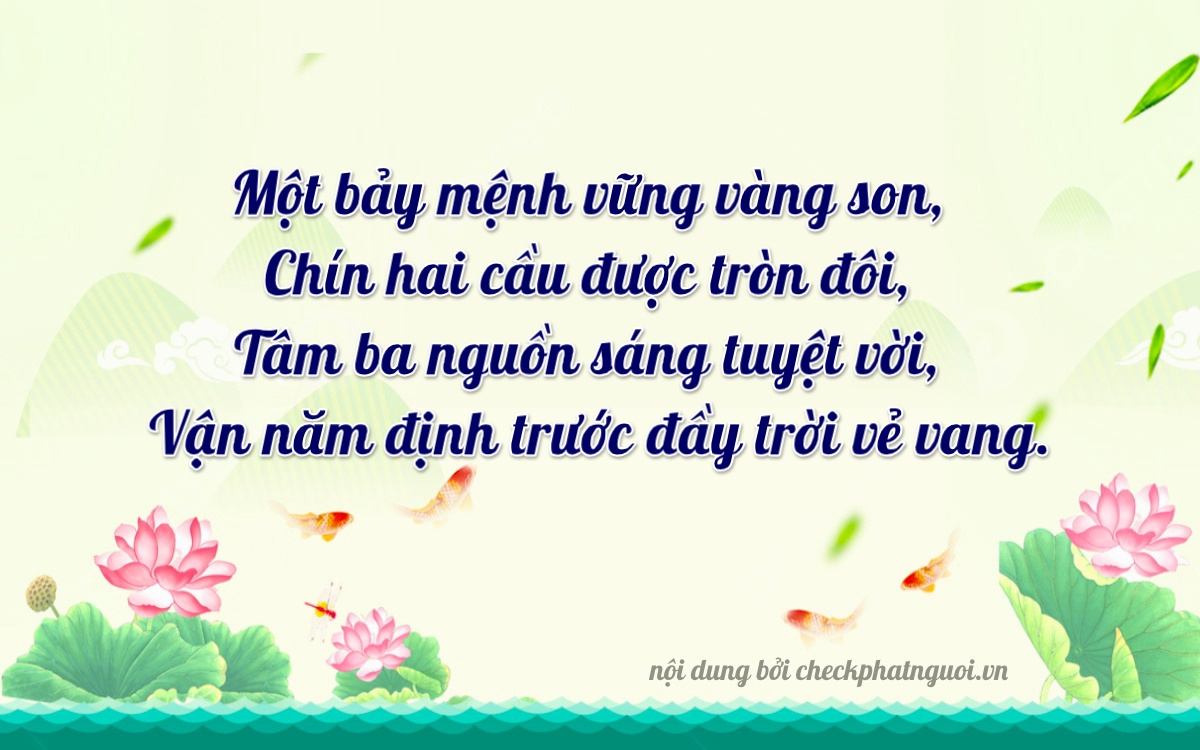 Bài thơ ý nghĩa cho <b>biển số 78A-17923</b> tại website checkphatnguoi.vn