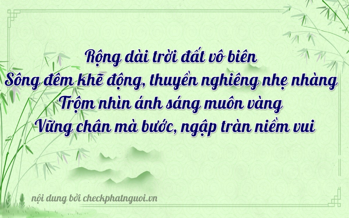 Bài thơ ý nghĩa cho <b>biển số 78A-18066</b> tại website checkphatnguoi.vn