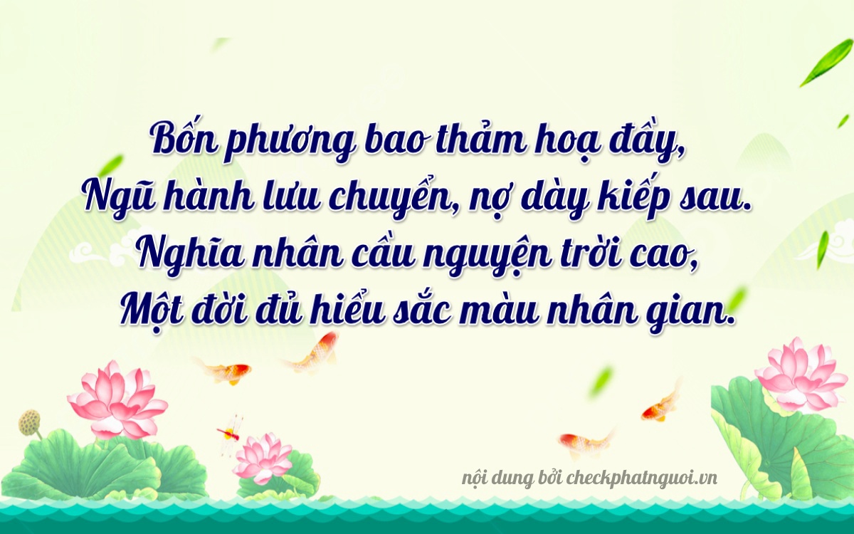 Bài thơ ý nghĩa cho <b>biển số 78AA-12331</b> tại website checkphatnguoi.vn