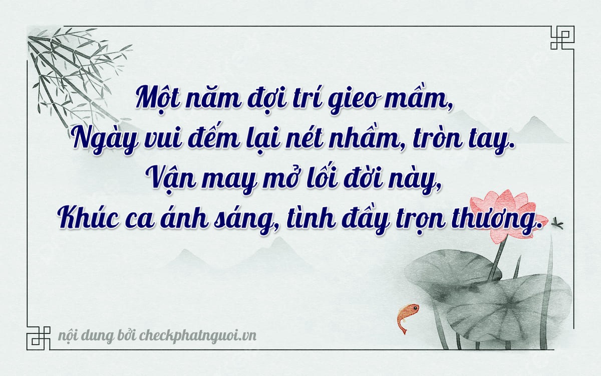 Bài thơ ý nghĩa cho <b>biển số 78AA-12345</b> tại website checkphatnguoi.vn