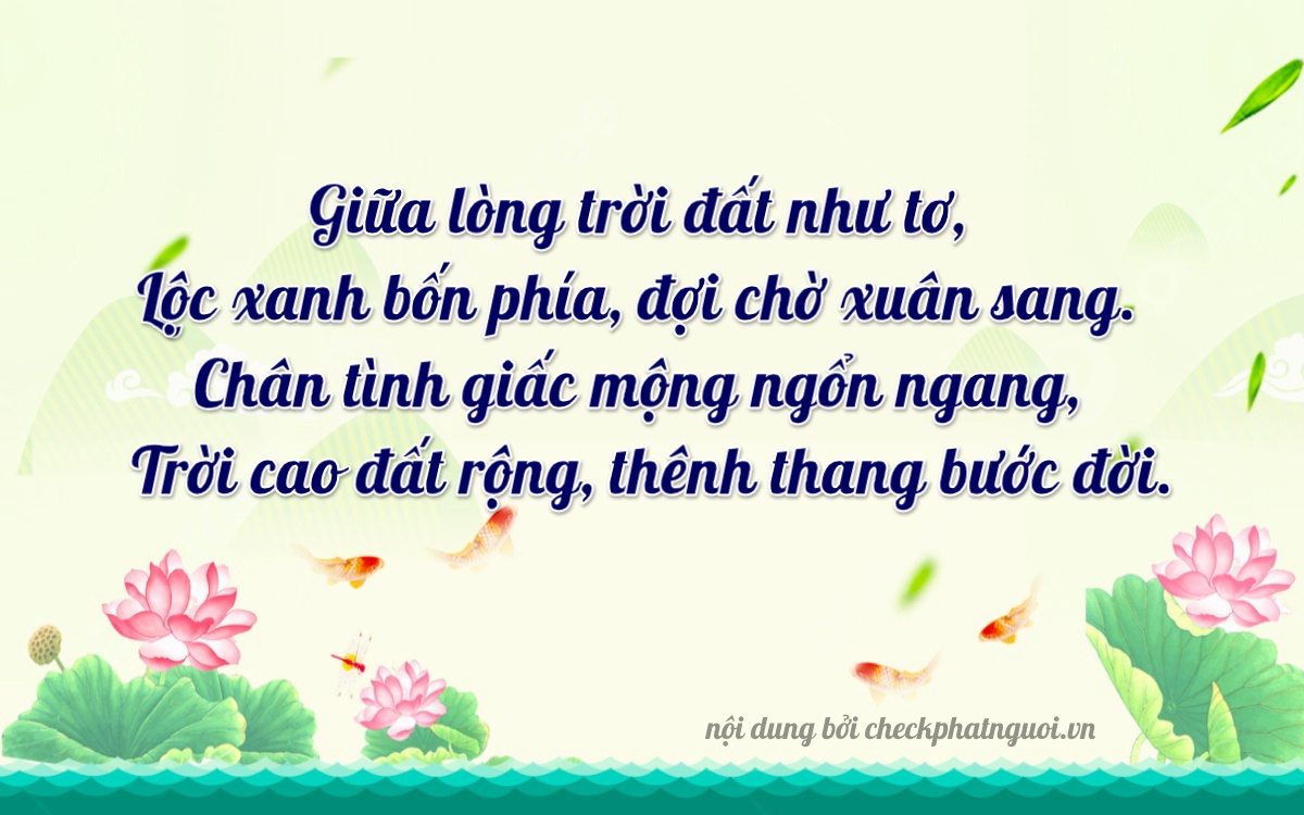Bài thơ ý nghĩa cho <b>biển số 78AA-16646</b> tại website checkphatnguoi.vn