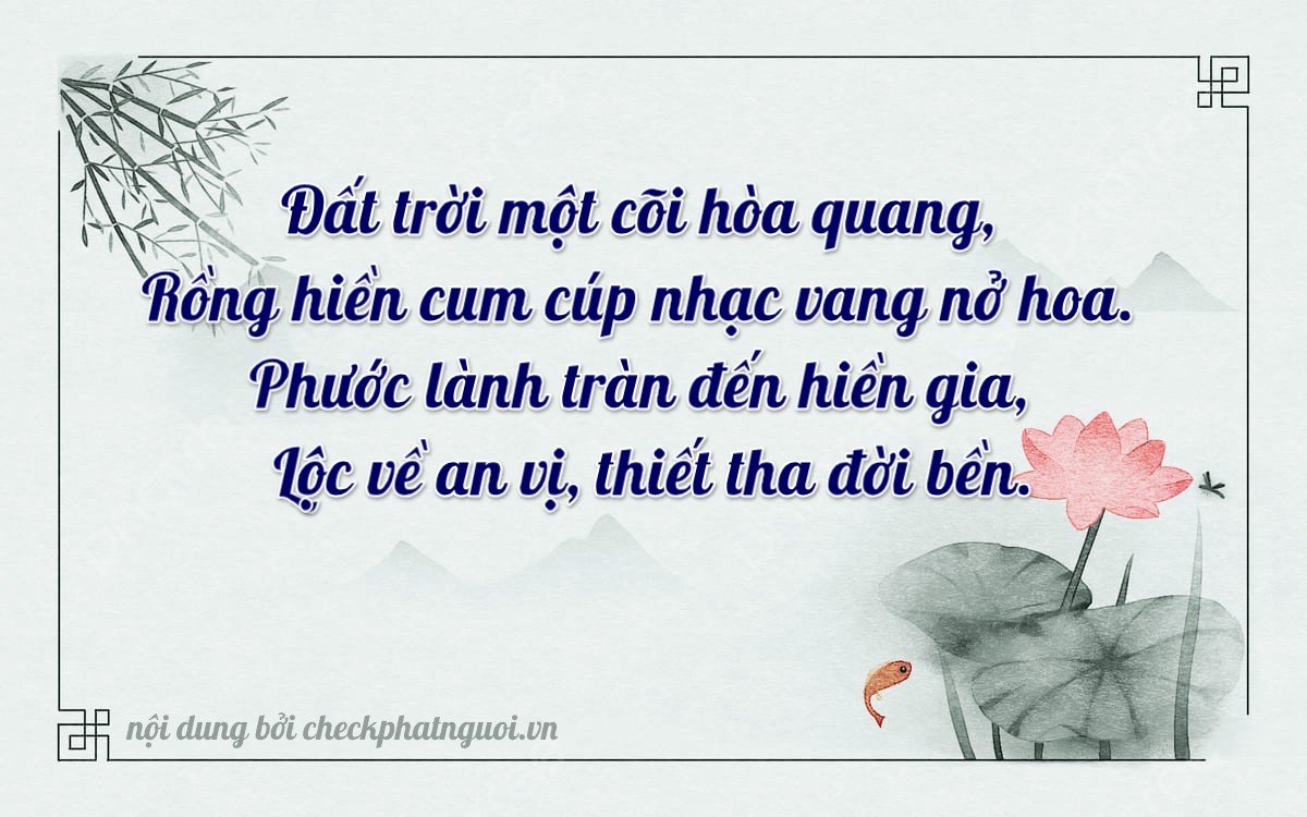 Bài thơ ý nghĩa cho <b>biển số 78AB-01069</b> tại website checkphatnguoi.vn