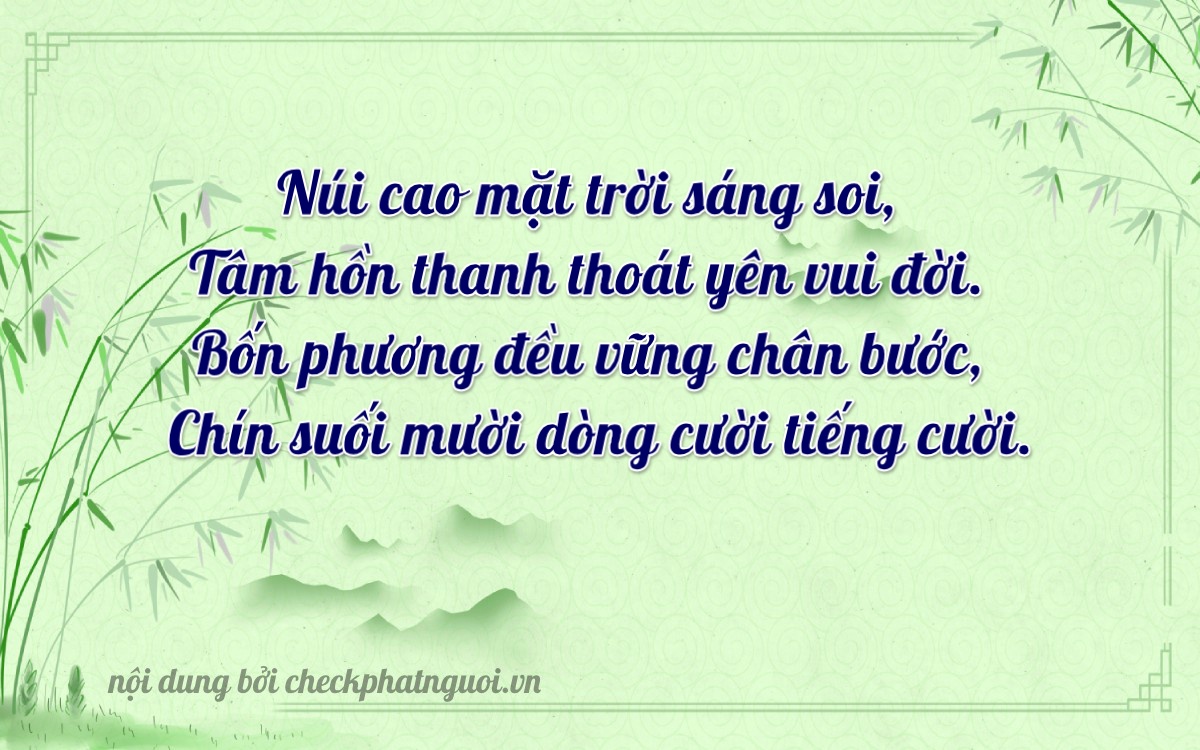 Bài thơ ý nghĩa cho <b>biển số 78AB-02394</b> tại website checkphatnguoi.vn
