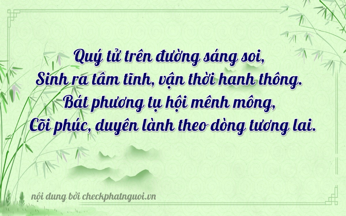 Bài thơ ý nghĩa cho <b>biển số 78AB-04411</b> tại website checkphatnguoi.vn