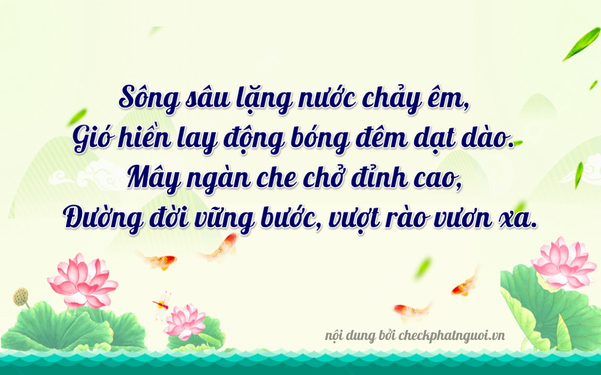 Bài thơ ý nghĩa cho <b>biển số 78AB-06867</b> tại website checkphatnguoi.vn