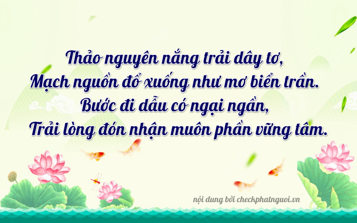 Bài thơ ý nghĩa cho <b>biển số 78AB-08436</b> tại website checkphatnguoi.vn