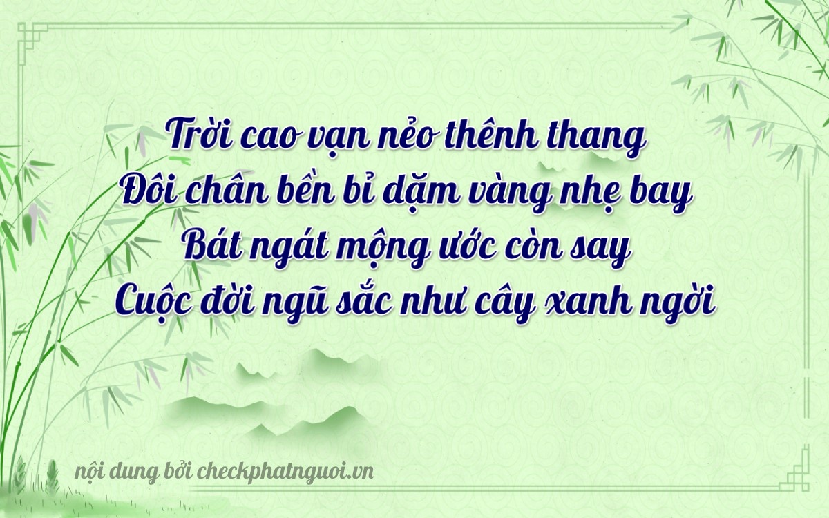 Bài thơ ý nghĩa cho <b>biển số 78AB-13078</b> tại website checkphatnguoi.vn