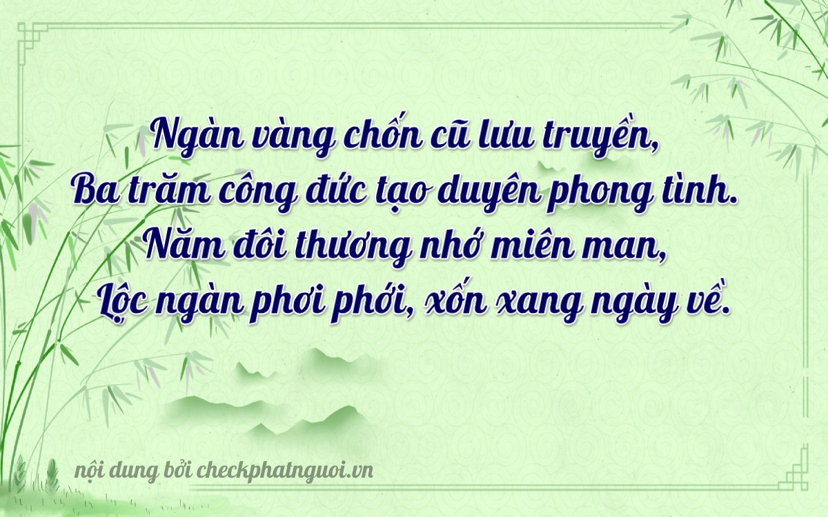 Bài thơ ý nghĩa cho <b>biển số 78AD-11339</b> tại website checkphatnguoi.vn